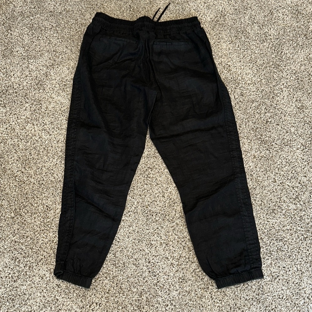 ATHLETA Black Cabo 100% Linen Joggers, Size 8, Like New - Picture 4 of 6